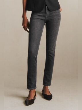 Sézane Straight Leg Jeans Middle Gray High Rise EU 36 US 4 slim parfait edgy